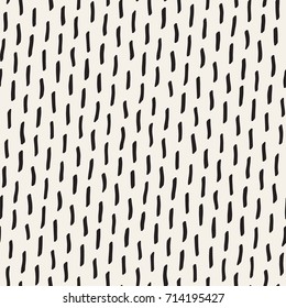 Decorative hand drawn lines seamless pattern. Endless ornament with black ink strokes doodles. Freehand painted stylish background.