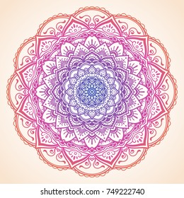Decorative hand drawn mandala