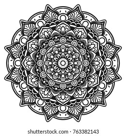 Decorative hand drawn mandala