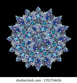 Decorative hand drawn mandala, design element. Can be used for cards, invitations, banners, posters, print design. Mandala background