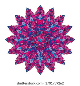 Decorative hand drawn mandala, design element. Can be used for cards, invitations, banners, posters, print design. Mandala background