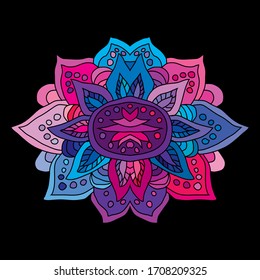 Decorative hand drawn mandala, design element. Can be used for cards, invitations, banners, posters, print design. Mandala background