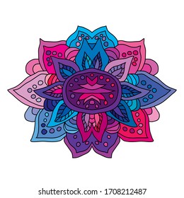 Decorative hand drawn mandala, design element. Can be used for cards, invitations, banners, posters, print design. Mandala background