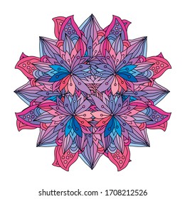 Decorative hand drawn mandala, design element. Can be used for cards, invitations, banners, posters, print design. Mandala background