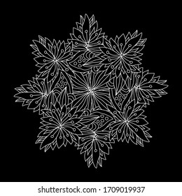 Dekorative handgezeichnete Mandala, Design-Element. Kann für Karten, Einladungen, Banner, Poster, Print-Design verwendet werden. Mandala-Hintergrund