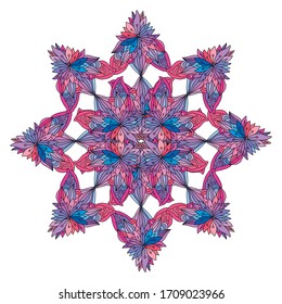 Mandala dibujada a mano, elemento de diseño. Se puede utilizar para tarjetas, invitaciones, banners, carteles, diseño de impresión. Antecedentes de Mandala