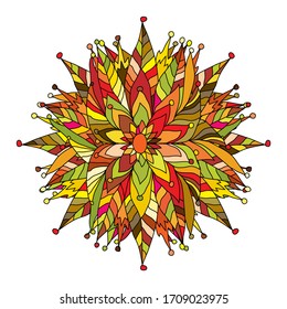 Decorative hand drawn mandala, design element. Can be used for cards, invitations, banners, posters, print design. Mandala background