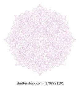 Decorative hand drawn mandala, design element. Can be used for cards, invitations, banners, posters, print design. Mandala background