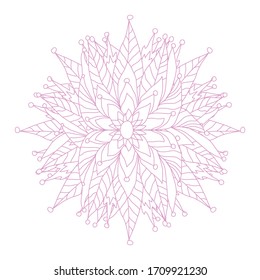 Decorative hand drawn mandala, design element. Can be used for cards, invitations, banners, posters, print design. Mandala background