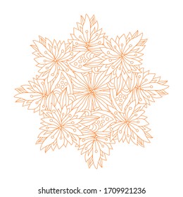 Decorative hand drawn mandala, design element. Can be used for cards, invitations, banners, posters, print design. Mandala background