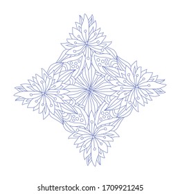 Decorative hand drawn mandala, design element. Can be used for cards, invitations, banners, posters, print design. Mandala background