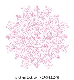 Decorative hand drawn mandala, design element. Can be used for cards, invitations, banners, posters, print design. Mandala background