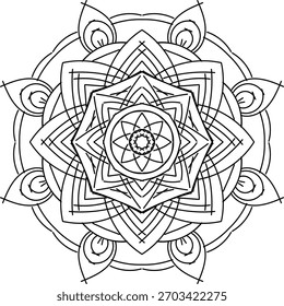 Diseño de Vector de mandala dibujado a mano decorativo