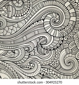 Decorative hand drawn nature ornamental ethnic vector background