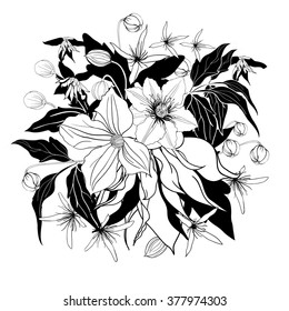 Decorative hand drawn nature ornamental ethnic vector background.