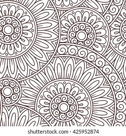 Decorative hand drawn nature ornamental ethnic vector background