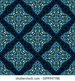 Decorative hand drawn seamless pattern. Tribal ethnic ornate decoration. Moroccan, Arabic, Indian, Turkish, ornament. Vector llustration.