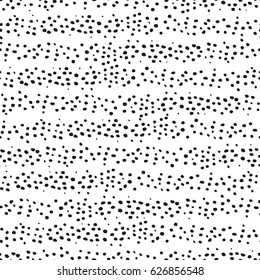 Decorative hand drawn seamless pattern. Endless ornament with black ink doodles on white backdrop. Hand painted stylish background for fabric, wrapping, packaging paper, wallpaper