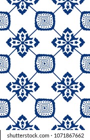 Decorative hand drawn seamless vector pattern. Ethnic style black and white minimalistic background. Abstract design. Textile, wallpaper, wrapping paper, album cover