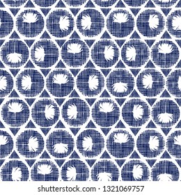 Decorative hand drawn seamless vector pattern. Hand drawn circle sketch lines with flower silhouette modern style design for fashion,fabric,wallaper,web and all prints on white background color