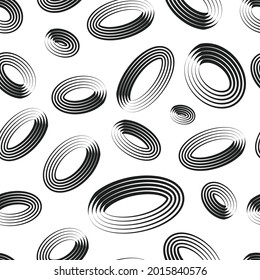Patrón vectorial impecable dibujado a mano. Color negro y blanco minimalista de fondo de círculo elegante.