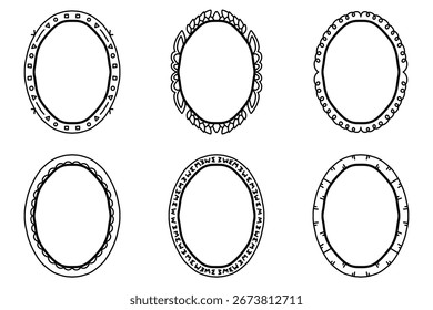 Decorative Hand Drawn Vector Frame Set