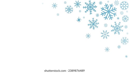 decorative hand drawn winter background with snowflakes pattern, snow, stars, design elements on white