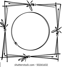 Decorative hand-drawing frame