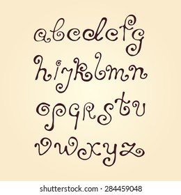 Decorative hand-drawn alphabet