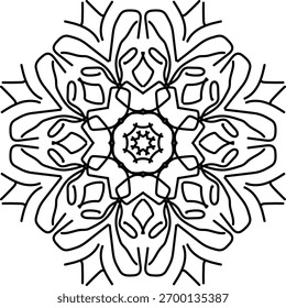 Decorative hand-drawn mandala design featuring circular floral patterns and calm balance.