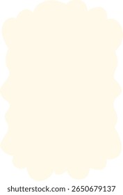 Quadro decorativo de estilo desenhado à mão com curvas onduladas macias para convites, projetos de impressão, gráficos de blog e temas digitais divertidos.