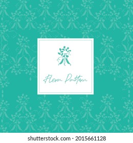 Decorative handmade ornament. Flora design. Seamless botanical pattern. Vector illustration with pea ligature. Wallpaper for your interior