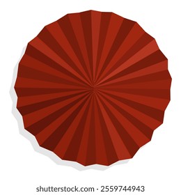 Decorative handmade round paper fan, home decor and celebration concept, isolated on white background