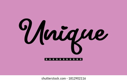 Decorative Handwritten Unique Text with Gemstone Vector for Fashion and Poster Prints