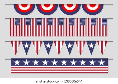 Decorative hanging flag of USA flag. Suitable for 4th July independence day. 