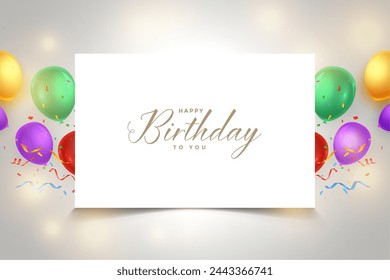 decorative happy birthday background for a joyous celebration vector