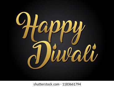 Decorative Happy Diwali Text, Greeting Card Design