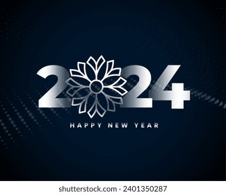 decorative happy new year 2024 festive background design vector 
