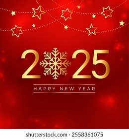 decorative happy new year 2025 event background vector