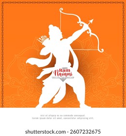 Decorative Happy Ram Navami Indian religious festival background vector