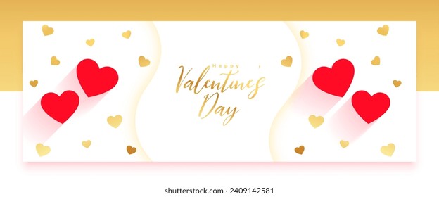 decorative happy valentine day eve banner surprise love ones vector