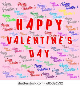 Decorative Happy Valentine's Day script handcrafted vector calligraphy font typeface, book cover, graphics, banners, vintage, labels, illustration, letters, t-shirt design, grunge, inspiration design 