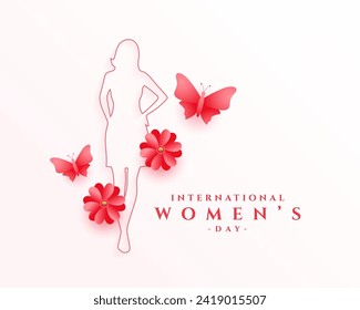 decorative happy women's day greeting card design vector