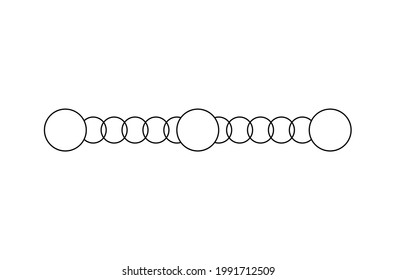 Decorative header line. Decorative title line. Doodle line vector illustration. Heading line