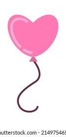 Decorative Heart Balloon. Vector illustration