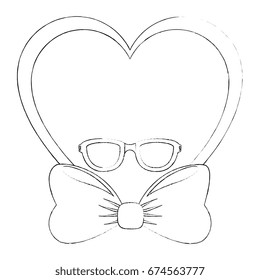 Decorative heart with bow