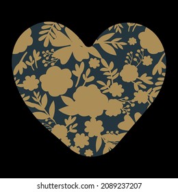 Decorative heart card. VECTOR ILLUSRATION.