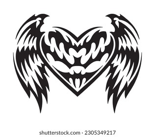 Decorative heart created in an elegant, contemporary style.
