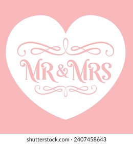 Decorative heart damask ornate style