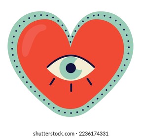 diseño de corazón decorativo con un ojo